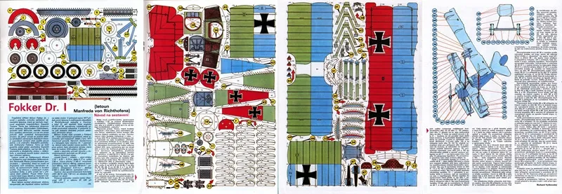 Papierový model Fokker Dr. I